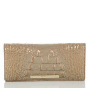 Brahmin Ady Wallet Rare Rose Gold croc leather
